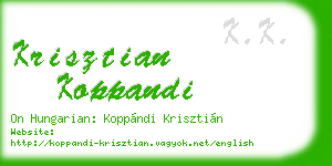 krisztian koppandi business card