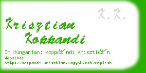 krisztian koppandi business card